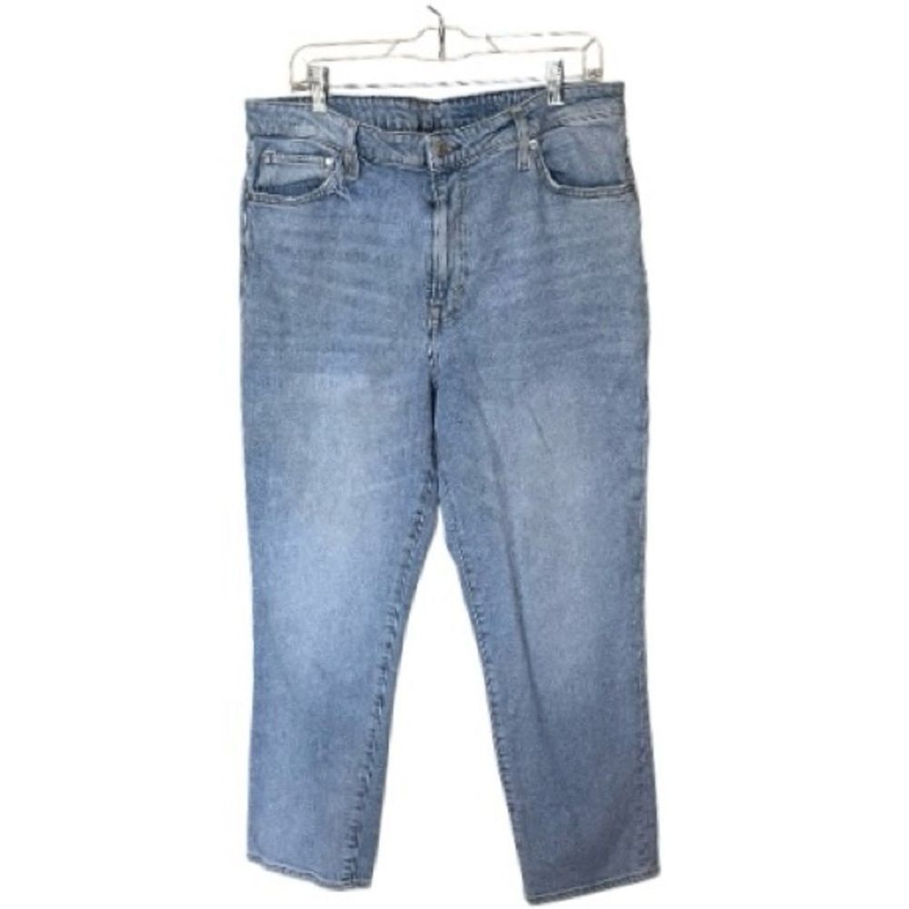 &Denim H&M Ultra High Waist Ankle Length Light Wash Vintage Mom Jeans Size 16